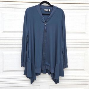 Logo Blue Zip-Up Jacket